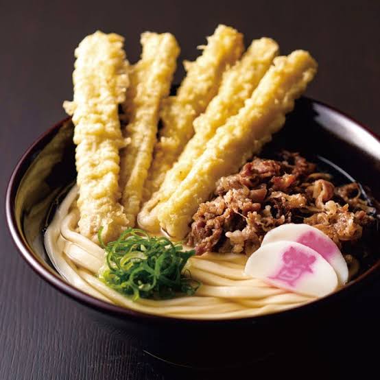 肉ごぼ天うどんの写真