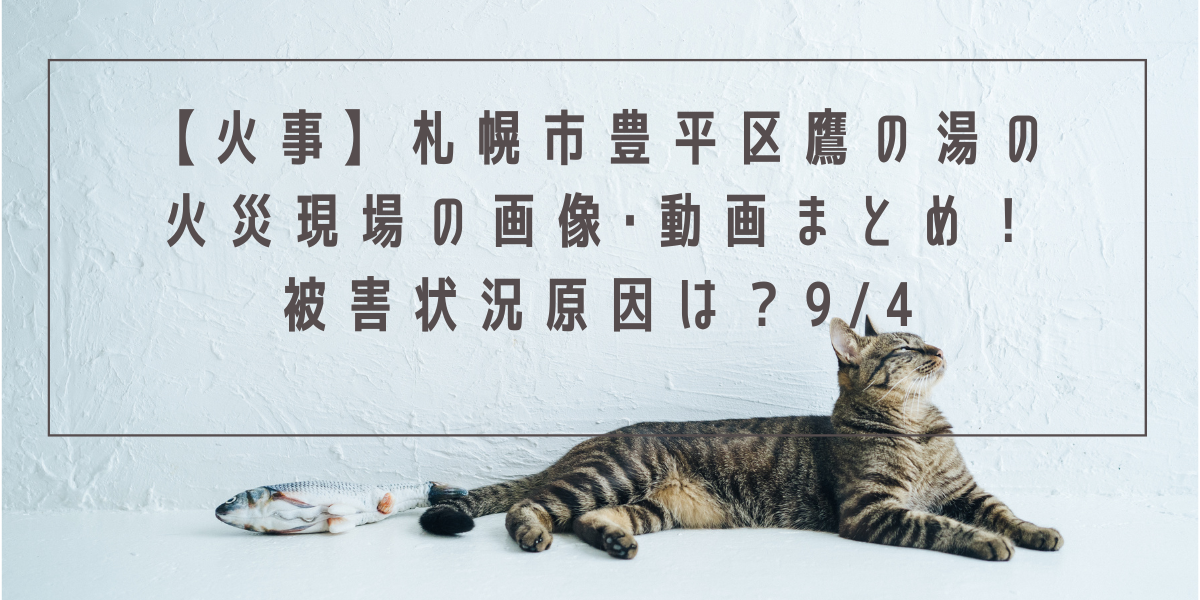 【火事】札幌市豊平区鷹の湯の火災現場の画像･動画まとめ！被害状況原因は？9/4