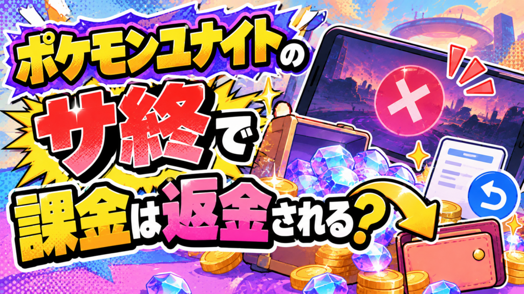 ポケモンユナイト　課金返金は？