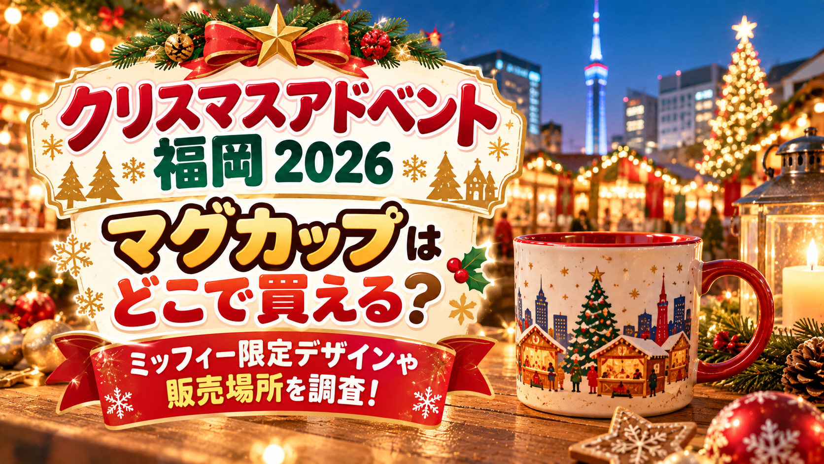 クリスマスアドベント福岡2026マグカップはどこで買える？ミッフィー限定デザインや販売場所を調査！