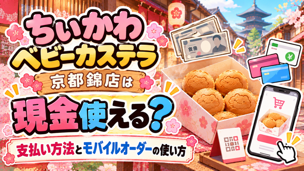 ちいかわベビーカステラ京都錦店は現金使える？支払い方法とモバイルオーダーの使い方