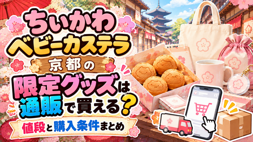 ちいかわベビーカステラ京都の限定グッズは通販で買える？値段と購入条件まとめ